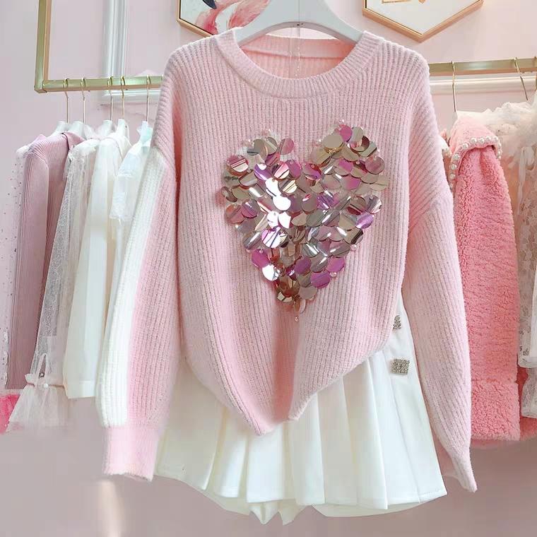 Heart Embellished Sweaters - Alamode By Akanksha