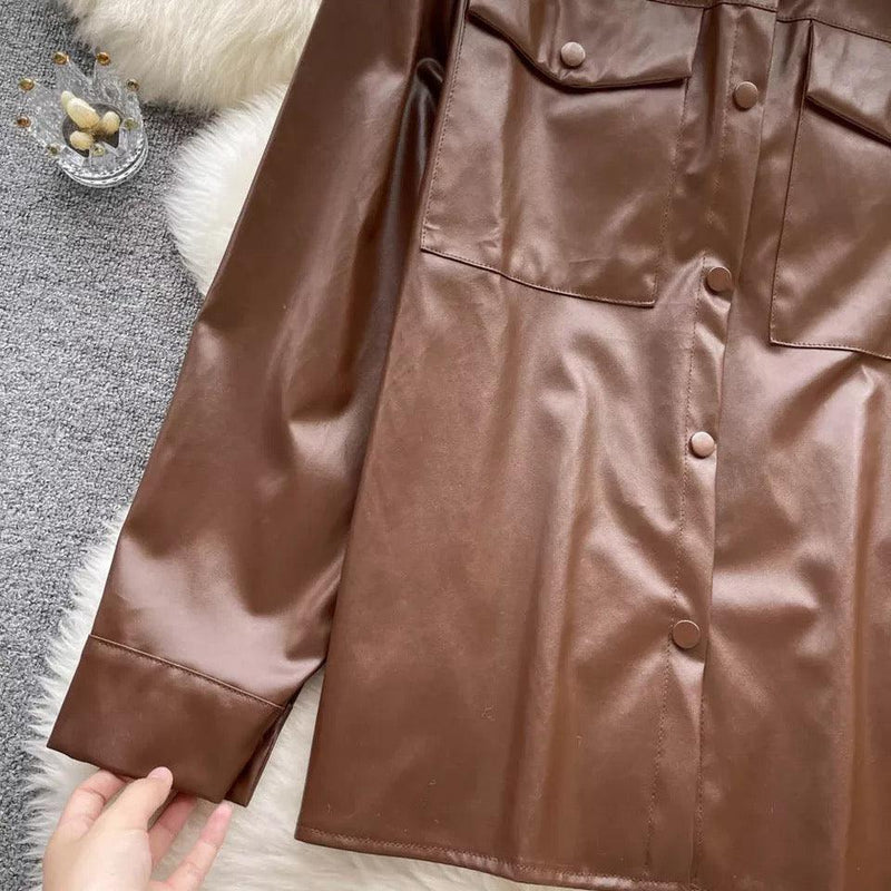 Vintage PU Leather Jacket - Alamode By Akanksha