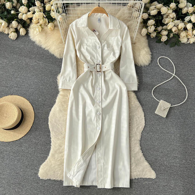 Fabian Leather Dress - Alamode By Akanksha