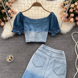 Laurel Denim Coord Set - Alamode By Akanksha