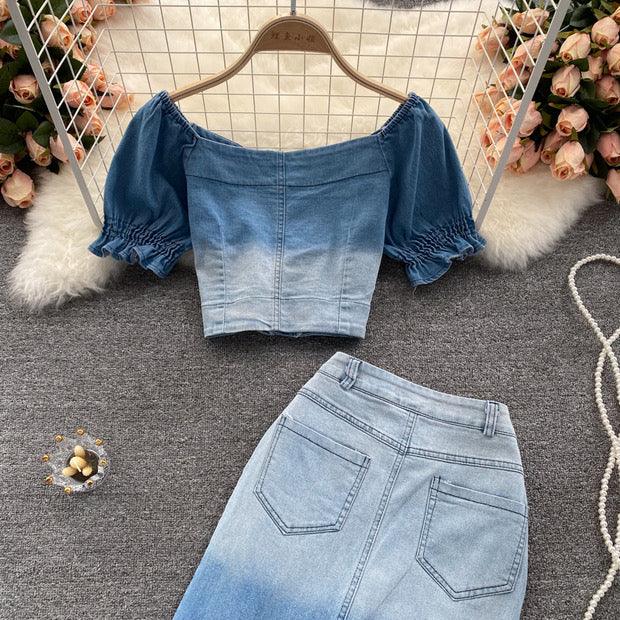 Laurel Denim Coord Set - Alamode By Akanksha