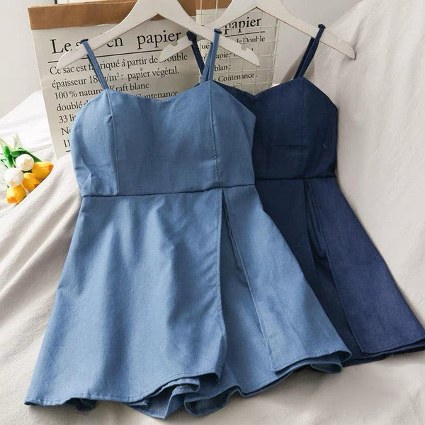 Suzie Denim Romper - Alamode By Akanksha