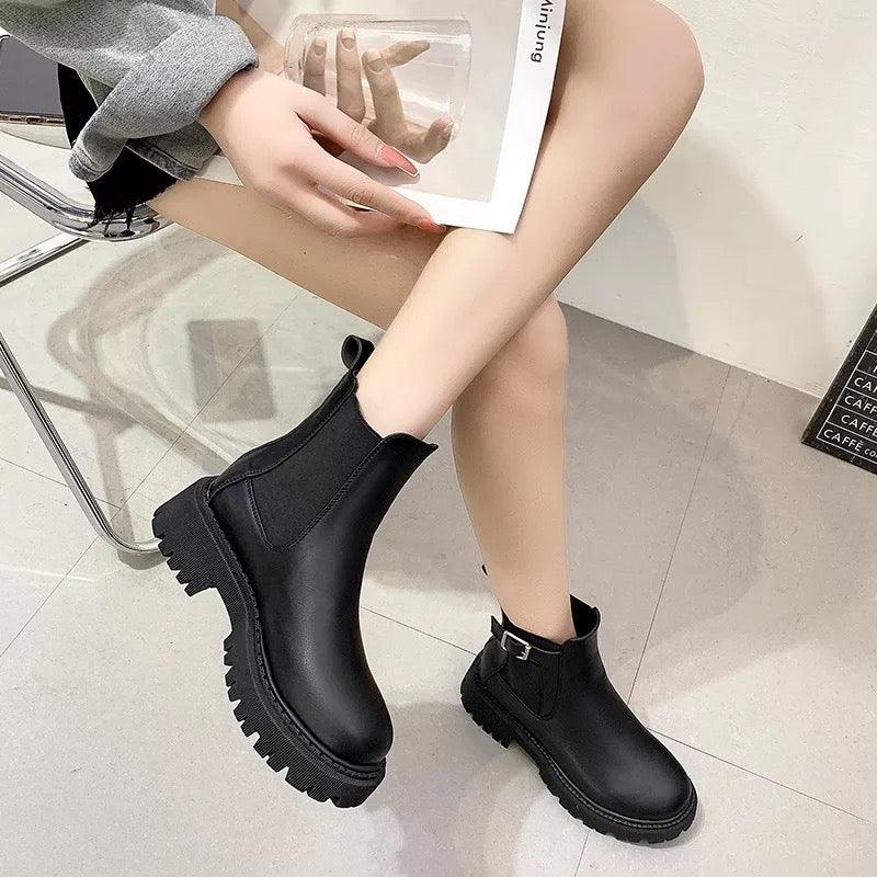 Michael PU Short Boots - Alamode By Akanksha