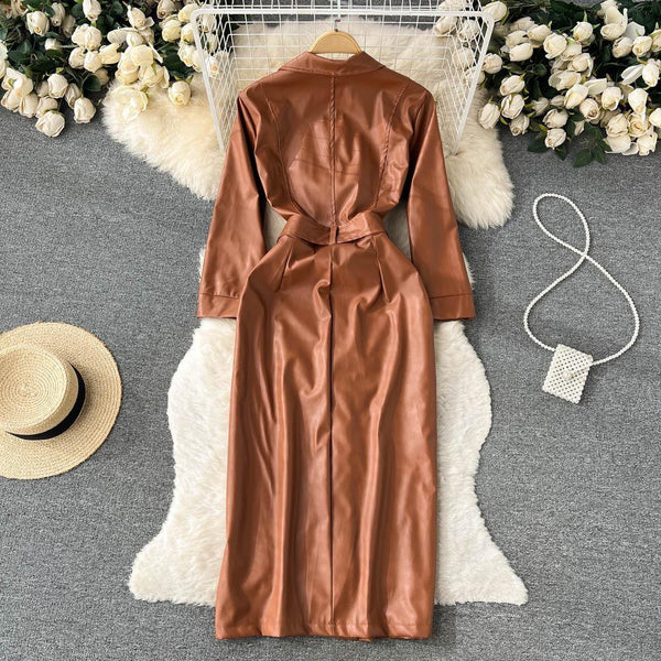 Fabian Leather Dress - Alamode By Akanksha