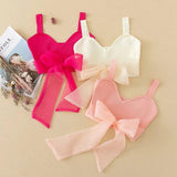 Fuschia Luxury Bow Tops - Alamode By Akanksha