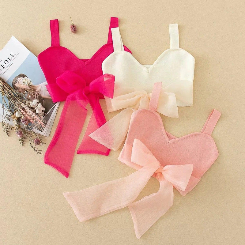 Fuschia Luxury Bow Tops - Alamode By Akanksha