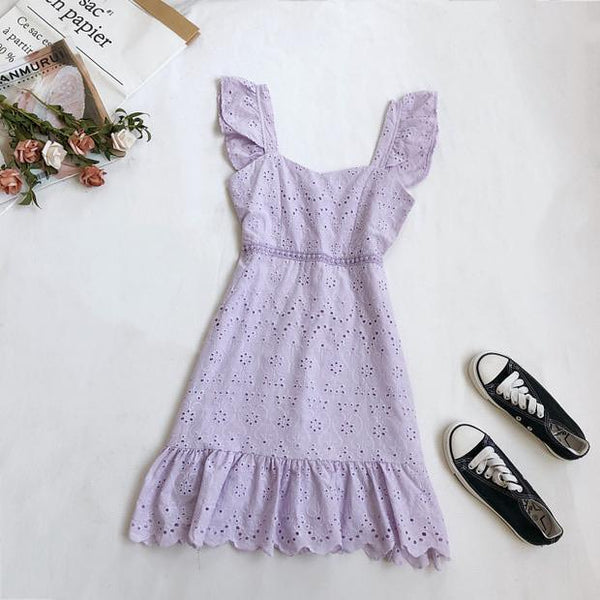 Mykonos Eyelet Dress - Alamode By Akanksha