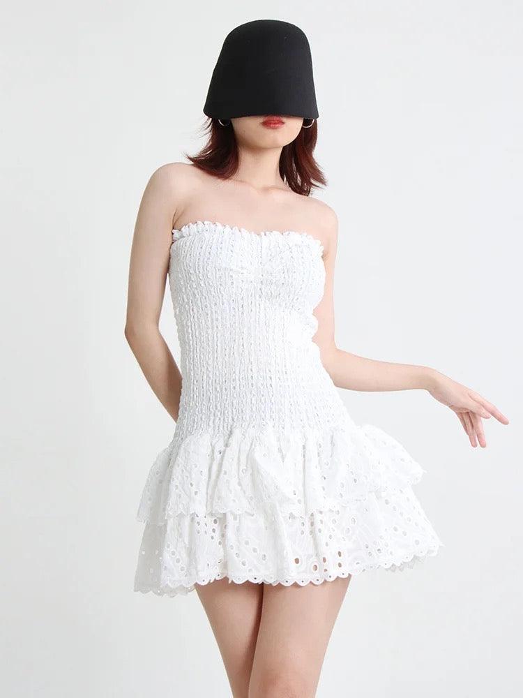 Sorrento Luxe Summer Dress in White - Alamode By Akanksha