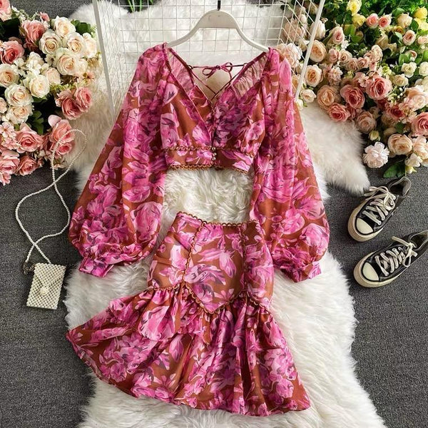 Delma Floral Coord Set - Alamode By Akanksha