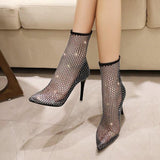 Claire Rhinestone Short Heels - Alamode By Akanksha