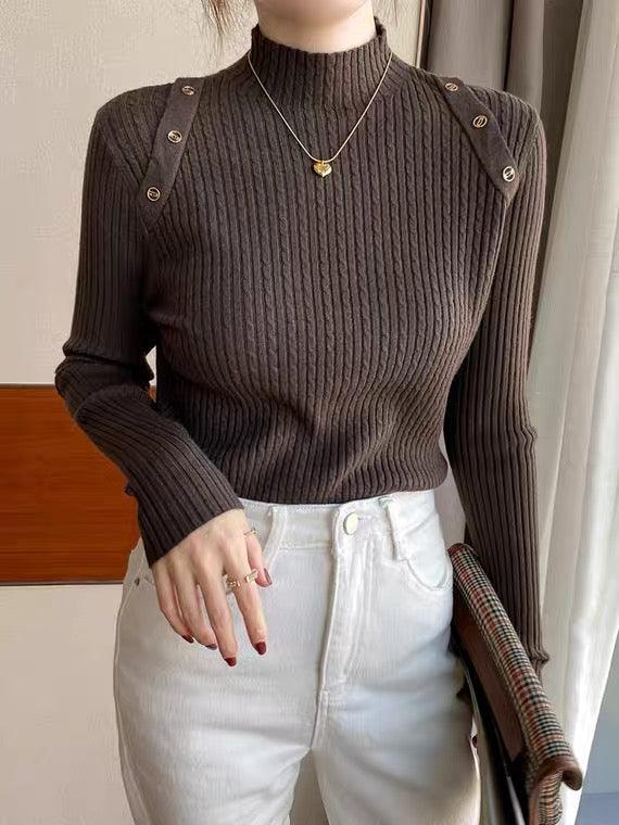 Buy Turtleneck Derek Buttoned Sweaters for Women Online at a la mode