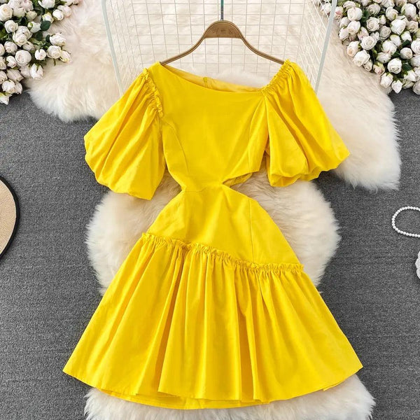 Mark Summer Dress In Yellow - Alamode By Akanksha