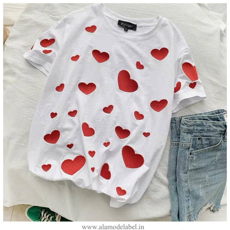 Summery Hearts Tee - Alamode By Akanksha