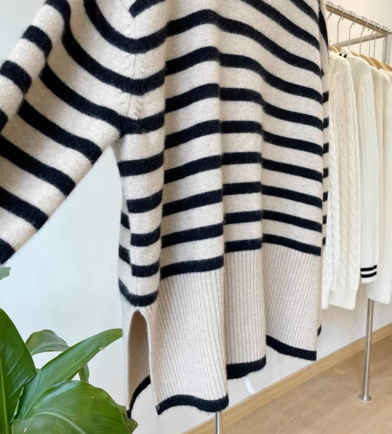 Lulu Striped Sweaters - Alamode By Akanksha