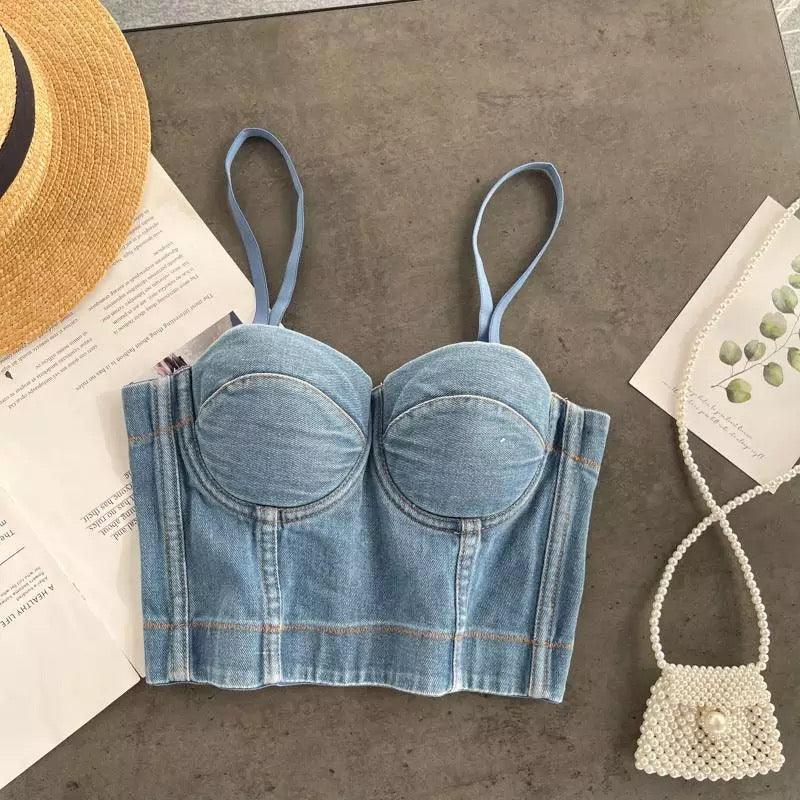 Aster Denim Bustier - Alamode By Akanksha