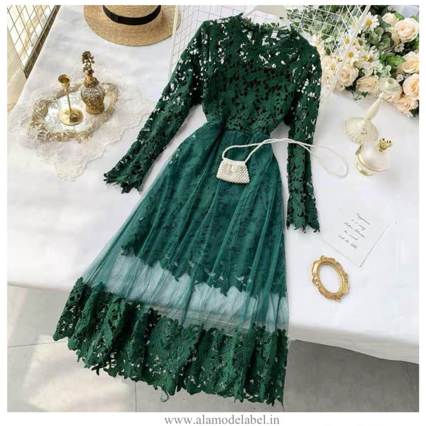Buy Rose Vintage Dress by VINEET RAHUL at Ogaan Online Shopping Site