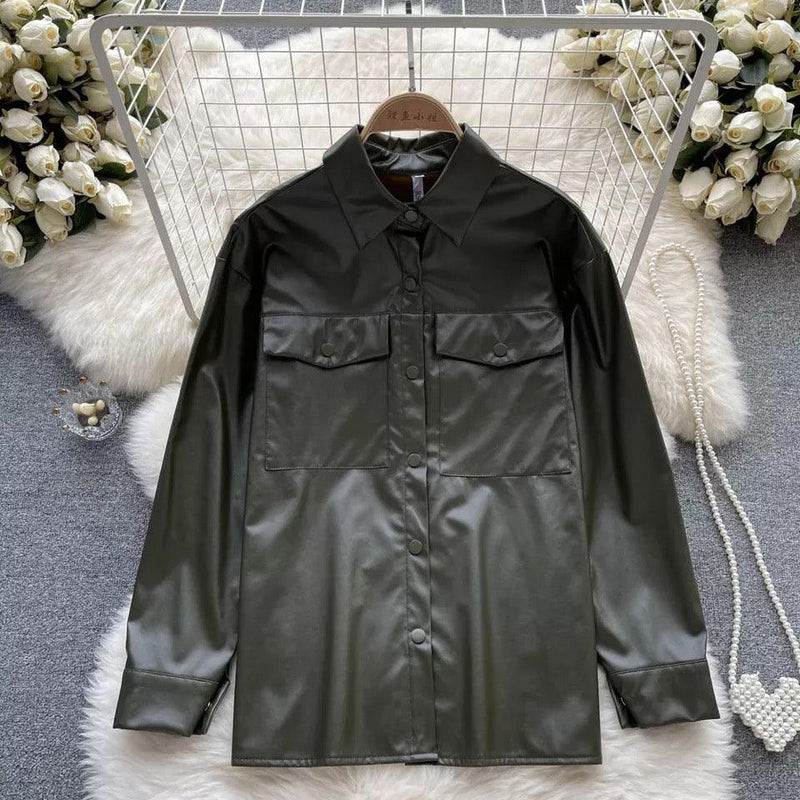 Vintage PU Leather Jacket - Alamode By Akanksha
