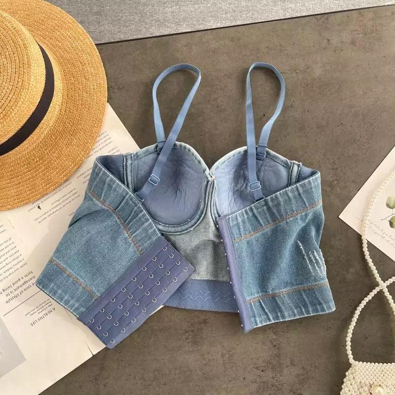Aster Denim Bustier - Alamode By Akanksha