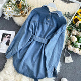 Winster Denim Shirt with Waist Bag - Alamode By Akanksha