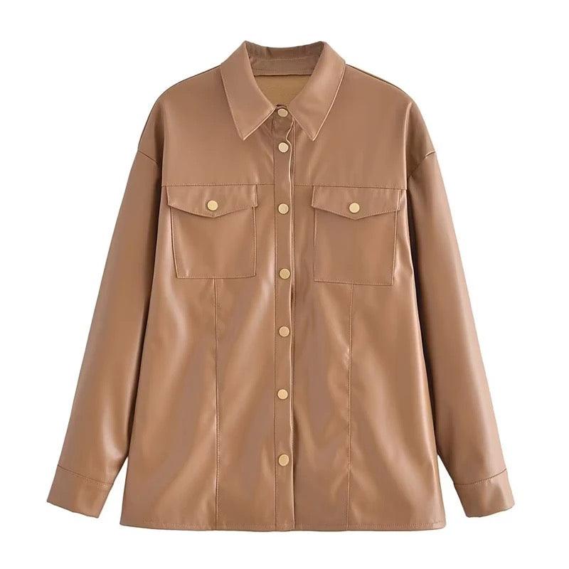 Vintage PU Leather Jacket - Alamode By Akanksha