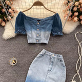 Laurel Denim Coord Set - Alamode By Akanksha