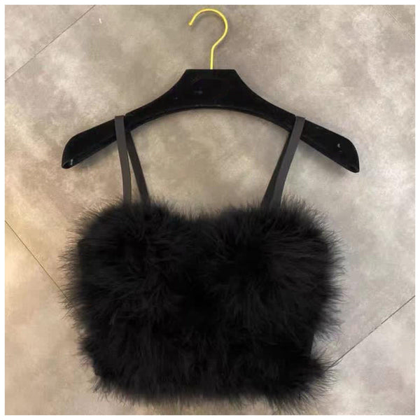 Faux Fur Bustier Tops - Alamode By Akanksha