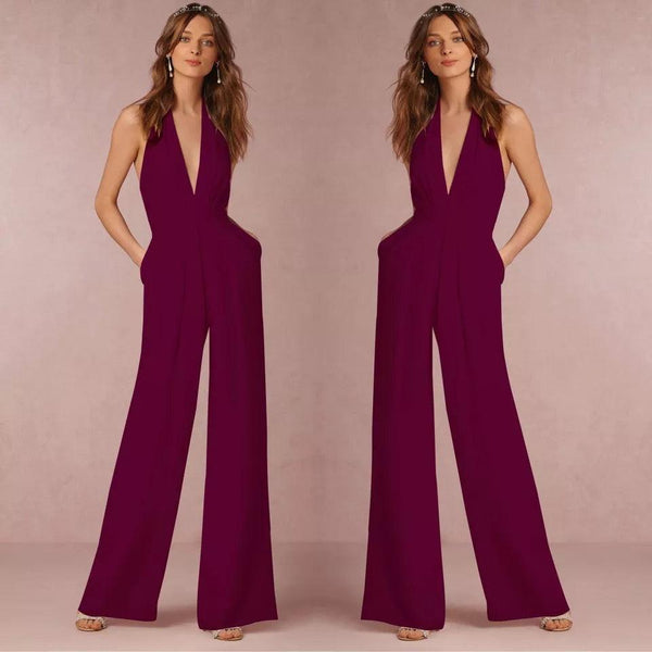 Laurie Halter Neck Jumpsuit - Alamode By Akanksha