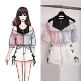 Trexa Set of Top and Laced Shorts - Alamode By Akanksha