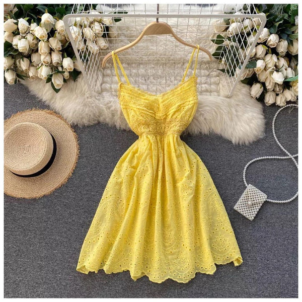 Harry Eyelet Dress - Alamode By Akanksha