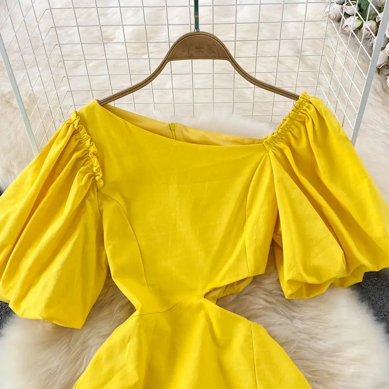 Mark Summer Dress In Yellow - Alamode By Akanksha