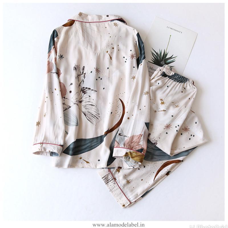 Fressia Cotton Nightsets - Alamode By Akanksha
