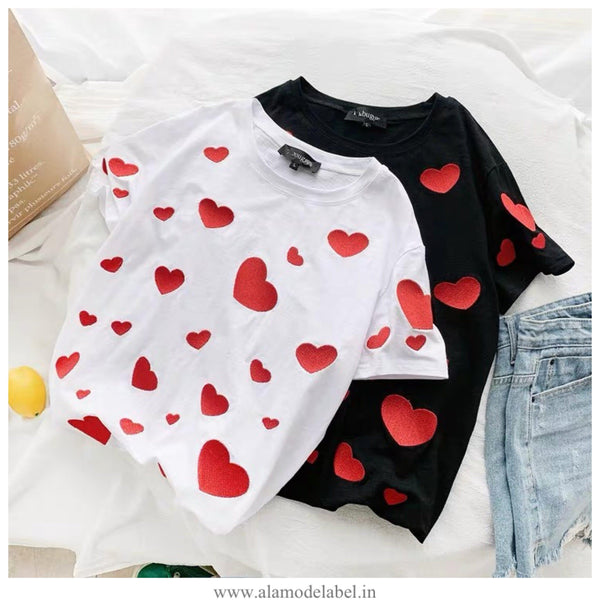 Summery Hearts Tee - Alamode By Akanksha