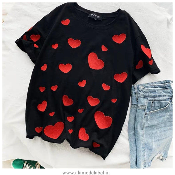 Summery Hearts Tee - Alamode By Akanksha