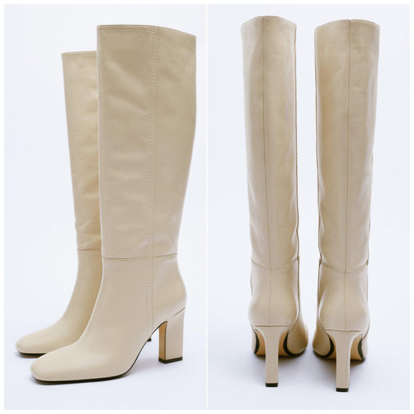 Leather boots with kitten heels - Women | Mango USA