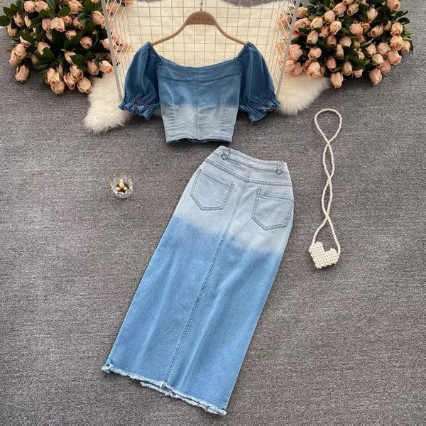 Laurel Denim Coord Set - Alamode By Akanksha