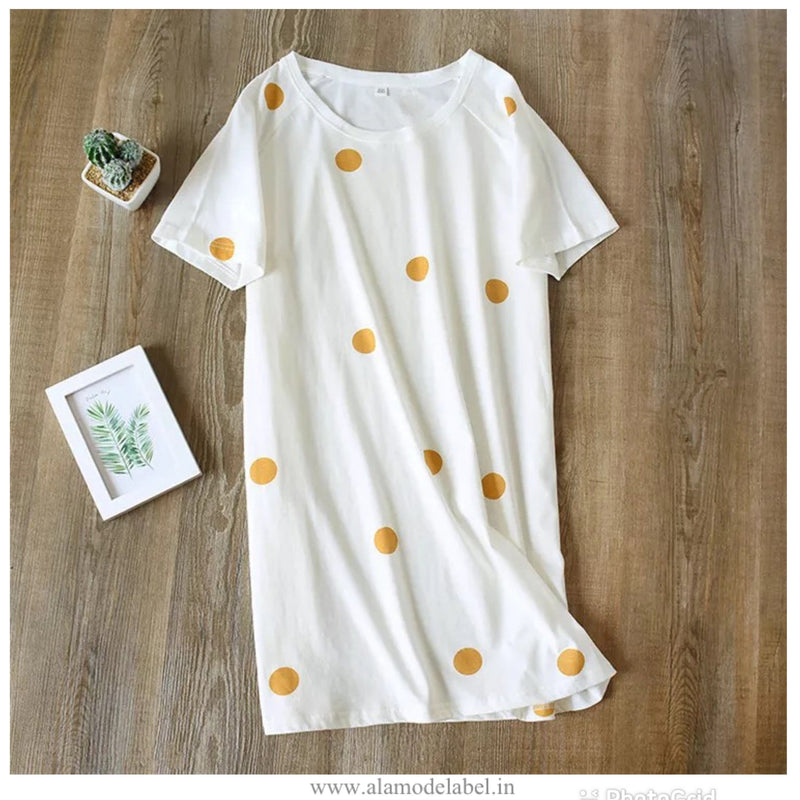 Silvesta Cotton Nightdress - Alamode By Akanksha