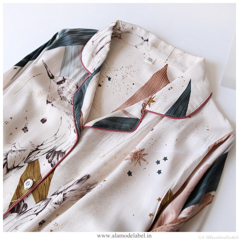 Fressia Cotton Nightsets - Alamode By Akanksha
