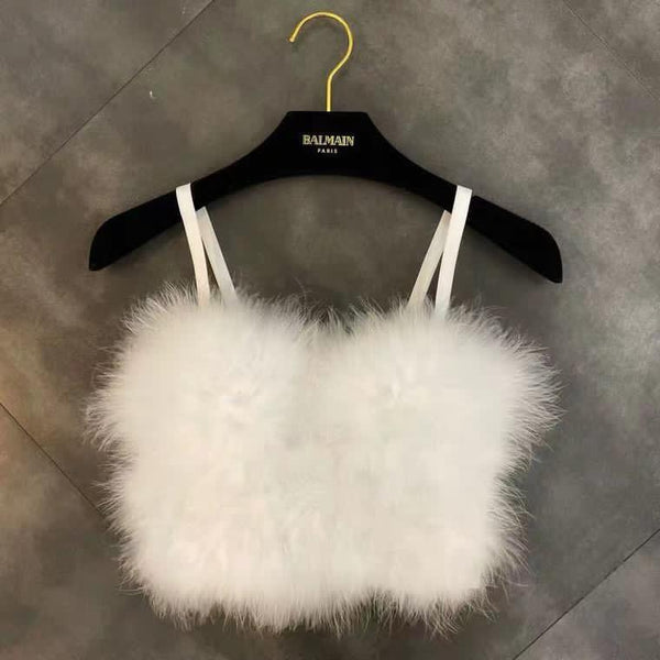 Faux Fur Bustier Tops - Alamode By Akanksha